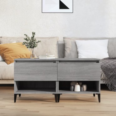 vidaXL Βοηθητικά Τραπέζια 2 τεμ. Γκρι Sonoma 50x46x50cm Επεξ. Ξύλο