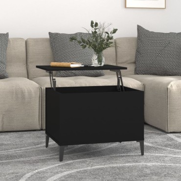 vidaXL Τραπεζάκι Σαλονιού Μαύρο 60x44,5x45cm Επεξεργασμένο Ξύλο 1 τεμ.