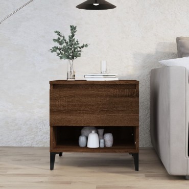 vidaXL Βοηθητικό Τραπέζι Καφέ Δρυς 50x46x50cm Επεξεργασμένο Ξύλο 1 τεμ.