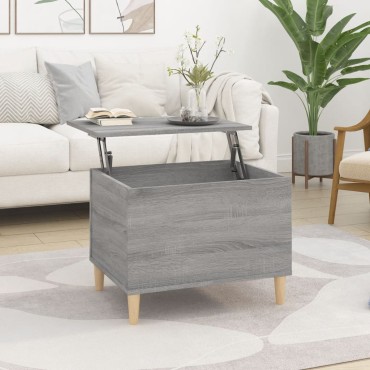 vidaXL Τραπεζάκι Σαλονιού Γκρι Sonoma 60x44,5x45cm Επεξεργασμένο Ξύλο 1 τεμ.