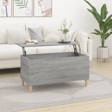 vidaXL Τραπεζάκι Σαλονιού Γκρι Sonoma 90x44,5x45cmΕπεξεργασμένο Ξύλο 1 τεμ.