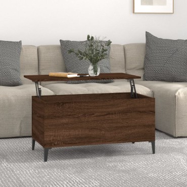 vidaXL Τραπεζάκι Σαλονιού Καφέ Δρυς 90x44,5x45cm Επεξεργασμένο Ξύλο 1 τεμ.