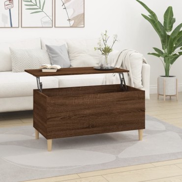 vidaXL Τραπεζάκι Σαλονιού Καφέ Δρυς 90x44,5x45cm Επεξεργασμένο Ξύλο 1 τεμ.