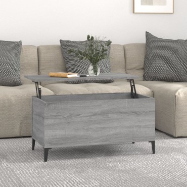 vidaXL Τραπεζάκι Σαλονιού Γκρι Sonoma 90x44,5x45cmΕπεξεργασμένο Ξύλο 1 τεμ.