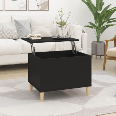 vidaXL Τραπεζάκι Σαλονιού Μαύρο 60x44,5x45cm Επεξεργασμένο Ξύλο 1 τεμ.