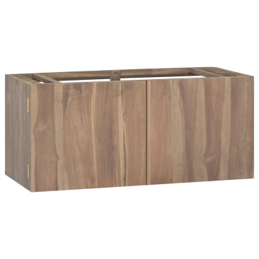vidaXL Ντουλάπι Μπάνιου Επιτοίχιο 90x39x40cm από Μασίφ Ξύλο Teak 1 τεμ.