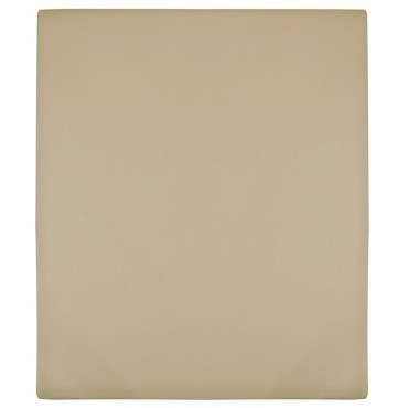 vidaXL Σεντόνι με Λάστιχο Taupe 140x200 εκ. Βαμβακερό Ζέρσεϊ