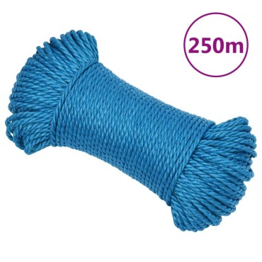 vidaXL Σχοινί Εργασίας Μπλε 3 χιλ. 250 μ. από Πολυπροπυλένιο
