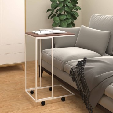 vidaXL Βοηθητικό Τραπέζι με Ρόδες Λευκό 40x30x63,5cm Επεξεργ. Ξύλο
