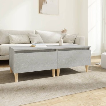 vidaXL Τραπέζια Βοηθητικά 2 τεμ. Γκρι Σκυροδ. 50x46x35cm Επεξ. Ξύλο