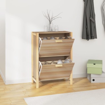 vidaXL Παπουτσοθήκη 57,5x33x80cm από Επεξεργασμένο Ξύλο