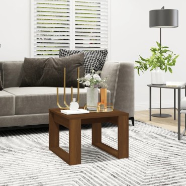 vidaXL Βοηθητικό Τραπέζι Καφέ Δρυς 50x50x35cm Επεξεργασμένο Ξύλο