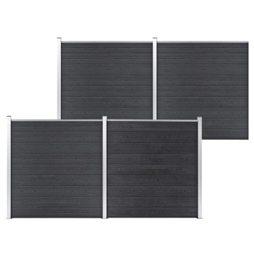 vidaXL Πάνελ Περίφραξης Γκρι 699x186cm από WPC