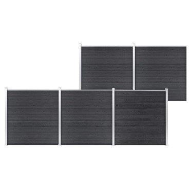 vidaXL Πάνελ Περίφραξης Γκρι 872x186cm από WPC