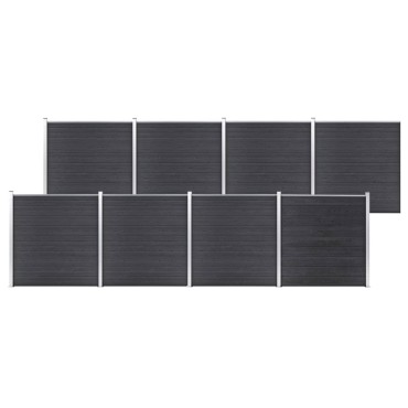 vidaXL Πάνελ Περίφραξης Γκρι 1391x186cm από WPC