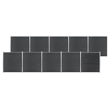 vidaXL Πάνελ Περίφραξης Γκρι 1737x186cm από WPC