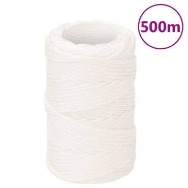 vidaXL Σχοινί Ναυτιλίας Ολόλευκο 2 χιλ. 500 μ. από Πολυπροπυλένιο