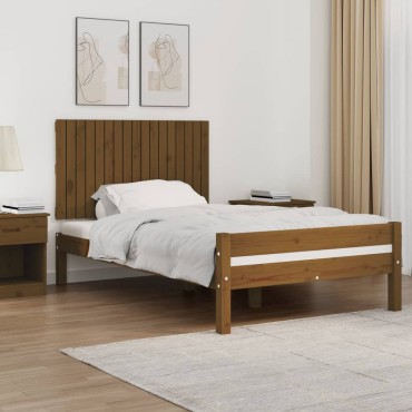 vidaXL Κεφαλάρι Τοίχου Μελί 108x3x60cm από Μασίφ Ξύλο Πεύκου 1 τεμ.