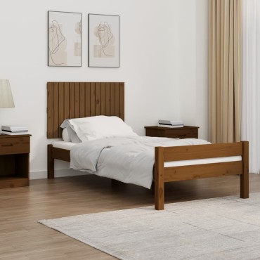 vidaXL Κεφαλάρι Τοίχου Μελί 95,5x3x60cm από Μασίφ Ξύλο Πεύκου 1 τεμ.