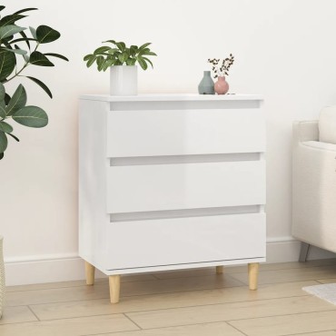 vidaXL Ντουλάπι Γυαλιστερό Λευκό 60x35x70cm από Επεξεργασμένο Ξύλο 1 τεμ.