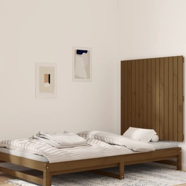 vidaXL Κεφαλάρι Τοίχου Μελί 95,5x3x90cm από Μασίφ Ξύλο Πεύκου 1 τεμ.