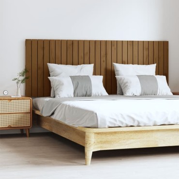 vidaXL Κεφαλάρι Τοίχου Μελί 166x3x60cm από Μασίφ Ξύλο Πεύκου 1 τεμ.