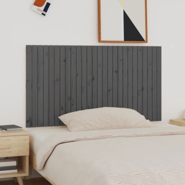 vidaXL Κεφαλάρι Τοίχου Γκρι 166x3x90cm από Μασίφ Ξύλο Πεύκου 1 τεμ.