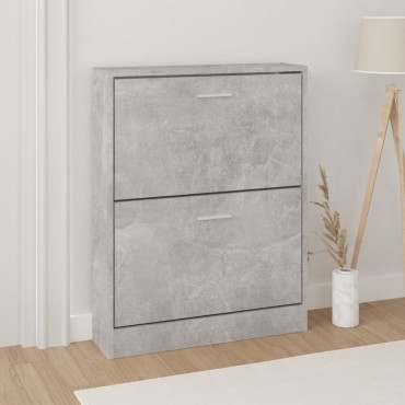 vidaXL Παπουτσοθήκη Γκρι Σκυροδέματος 59x17x81cm Επεξεργασμένο Ξύλο