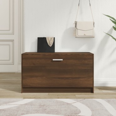 vidaXL Παπουτσοθήκη Καφέ Δρυς 80x24x45cm από Επεξεργασμένο Ξύλο