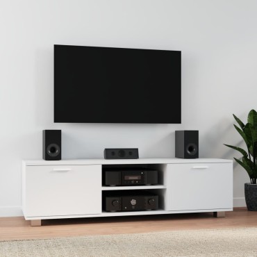vidaXL Έπιπλο Τηλεόρασης Λευκό 140x40,5x35cm Επεξεργασμένο Ξύλο