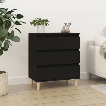vidaXL Ντουλάπι Μαύρο 60x35x70cm από Επεξεργασμένο Ξύλο 1 τεμ.
