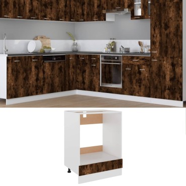 vidaXL Ντουλάπι Φούρνου Riga Καπνιστή Δρυς 60x46x81,5 εκ 1 τεμ.