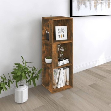 vidaXL Γωνιακό Έπιπλο Καπνιστή Δρυς 33x33x100cm Επεξεργασμένο Ξύλο