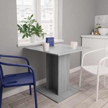 vidaXL Τραπεζαρία Γκρι Sonoma 80x80x75cm από Επεξεργασμένο Ξύλο 1 τεμ.