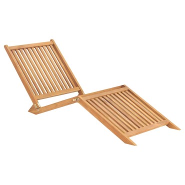 vidaXL Ξαπλώστρα από Μασίφ Ξύλο Teak 60x160x57cm 1 τεμ.
