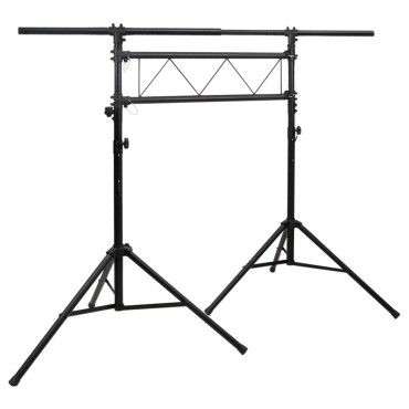 vidaXL Βάση Φωτισμού Μαύρη 238 x 115 x (180-300) εκ. Ατσάλινη