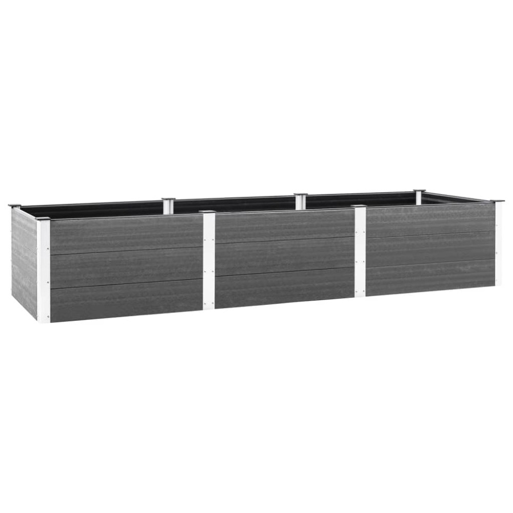 vidaXL Ζαρντινιέρα Κήπου Υπερυψωμένη Γκρι 300 x 100 x 54 εκ. από WPC