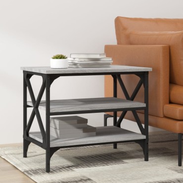 vidaXL Βοηθητικό Τραπέζι Γκρι Sonoma 55x38x45cm Επεξεργασμένο Ξύλο