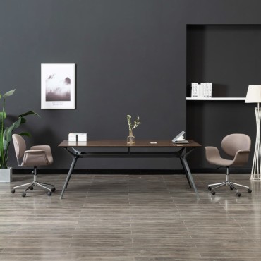 vidaXL Καρέκλα Γραφείου Περιστρεφόμενη Χρώμα Taupe Υφασμάτινη 67x62x(80-87,5)cm 1 τεμ.