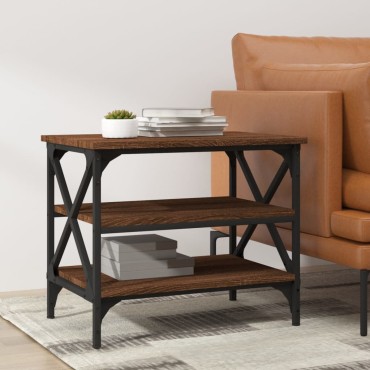 vidaXL Βοηθητικό Τραπέζι Καφέ Δρυς 55x38x45cm Επεξεργασμένο Ξύλο