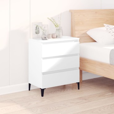 vidaXL Συρταριέρα Λευκή 60x35x70cm από Επεξεργασμένο Ξύλο 1 τεμ.