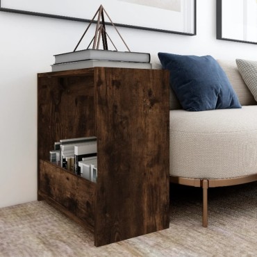 vidaXL Βοηθητικό Τραπέζι Καπνιστή Δρυς 50x26x50cm Επεξεργασμένο Ξύλο 1 τεμ.
