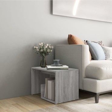 vidaXL Τραπέζι Βοηθητικό Γκρι Sonoma 59x36x38cm Επεξεργασμένο Ξύλο 1 τεμ.