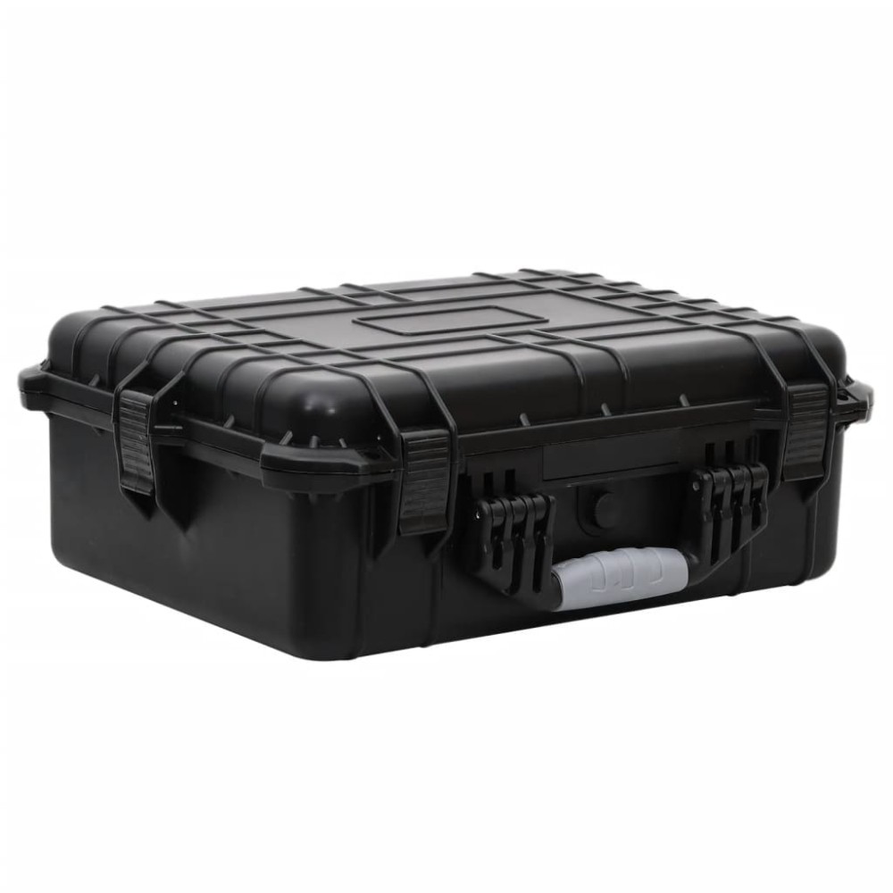 vidaXL Θήκη Πτήσης Φορητή Μαύρη 52 x 40 x 19 εκ. από Πολυπροπυλένιο