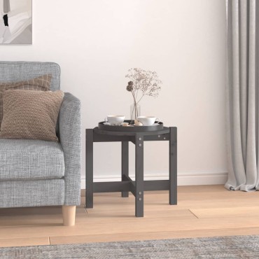 vidaXL Τραπεζάκι Σαλονιού Γκρι 52,5x45cm από Μασίφ Ξύλο Πεύκου 1 τεμ.