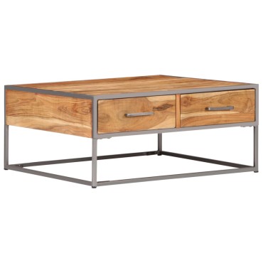vidaXL Τραπεζάκι Σαλονιού 75x75x35cm από Μασίφ Ξύλο Ακακίας 1 τεμ.