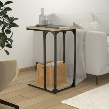 vidaXL Βοηθητικό Τραπέζι Sonoma Δρυς 40x30x60cm Επεξεργασμένο Ξύλο 1 τεμ.