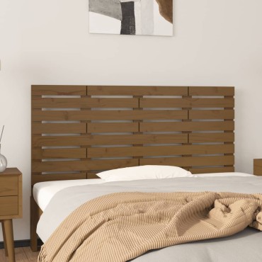 vidaXL Κεφαλάρι Τοίχου Μελί 156x3x63cm από Μασίφ Ξύλο Πεύκου 1 τεμ.