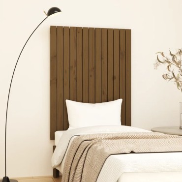 vidaXL Κεφαλάρι Τοίχου Μελί 82,5x3x110cm από Μασίφ Ξύλο Πεύκου 1 τεμ.