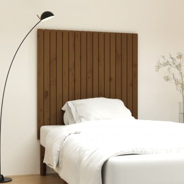 vidaXL Κεφαλάρι Τοίχου Μελί 108x3x110cm από Μασίφ Ξύλο Πεύκου 1 τεμ.